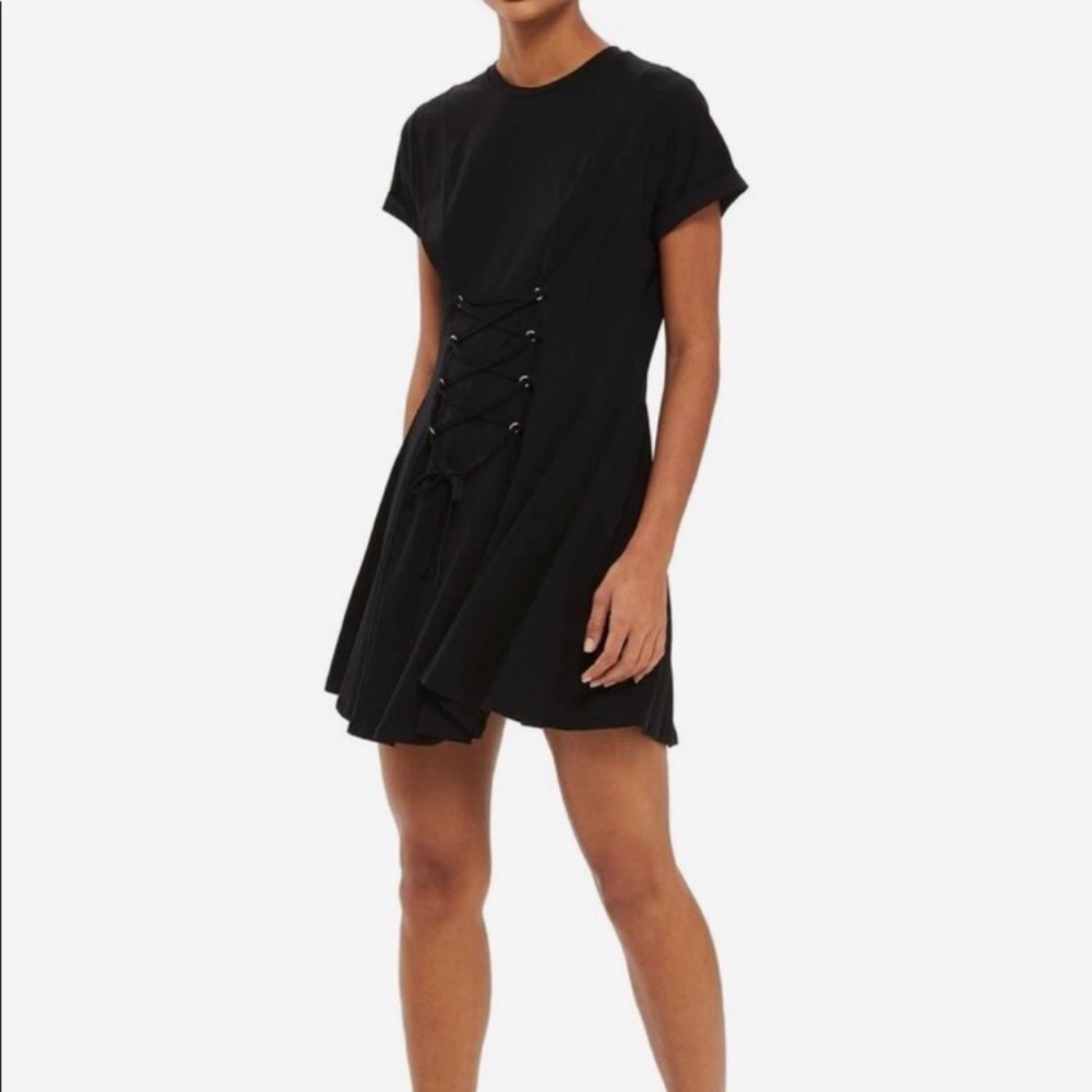 Topshop front flippy corset dress